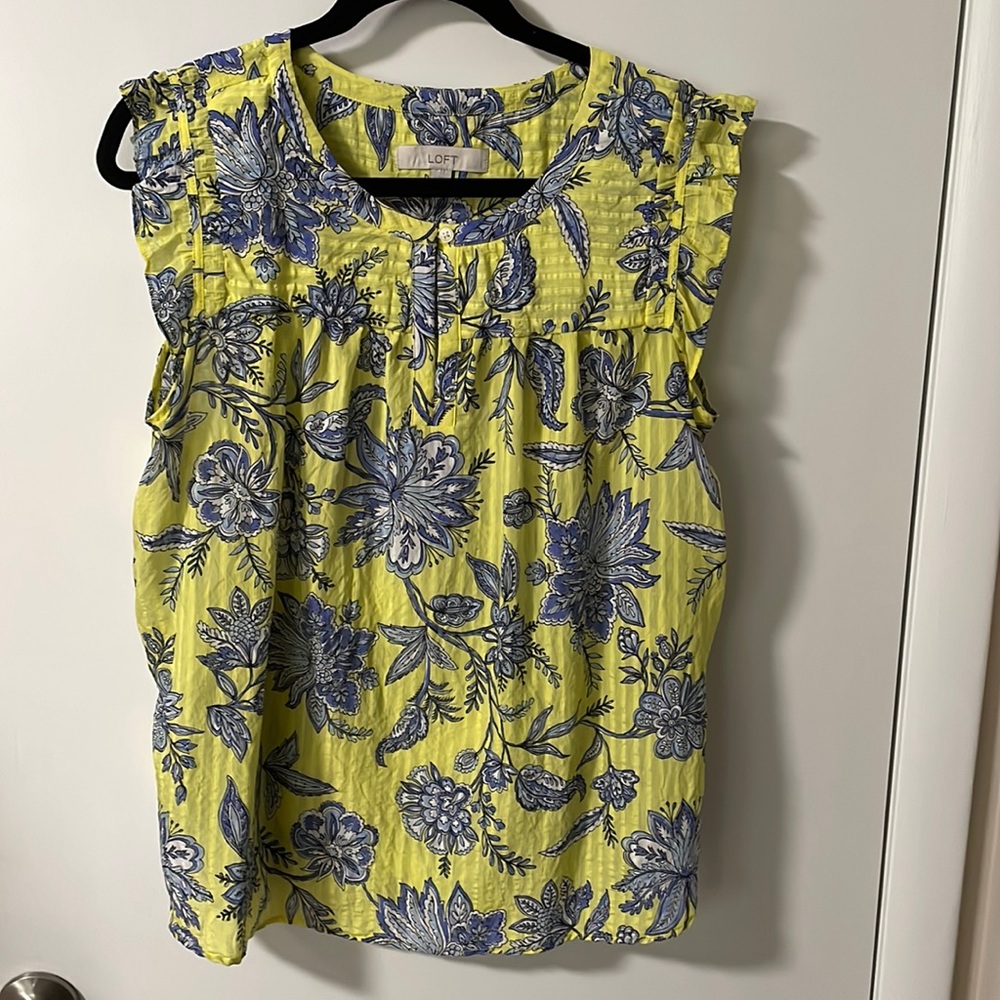 Worn once flutter sleeve shell